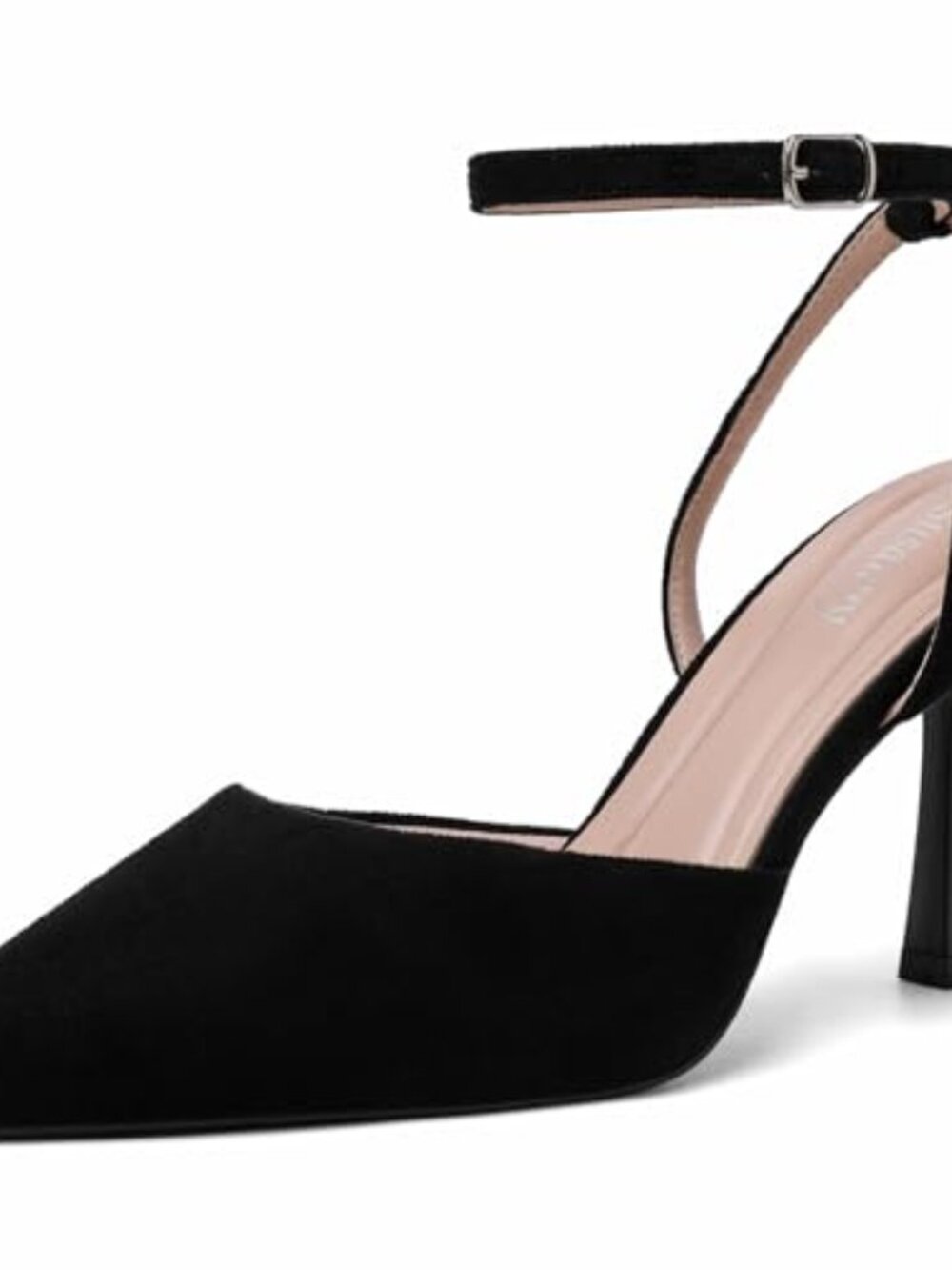 🆕 Heels For Women Stiletto Closed Pointed Toe Backless Dress Shoes High - Black